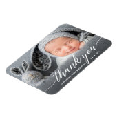 Modern Calligraphy New Baby Foto Vielen Dank Magnet (Linke Seite)