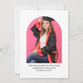 Modern Calligraphy Photo Graduate Ankündigung (Rückseite)