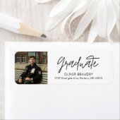 Modern Calligraphy Photo Graduation Return Address (Insitu)