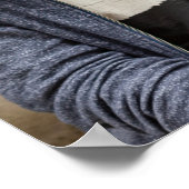 Modern Calligraphy Red Two Foto Abschluss Poster (Ecke)