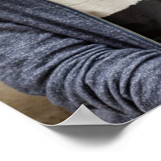 Modern Calligraphy Red Two Foto Abschluss Poster (Ecke)