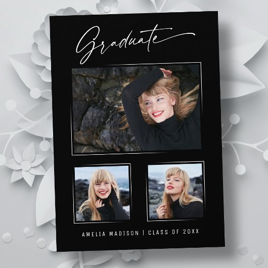 Modern Calligraphy Script 3 Foto Abschluss Ankündigung