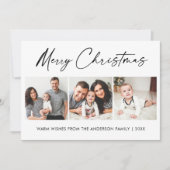 Modern Calligraphy Script 3 Foto Weihnachten (Vorderseite)