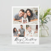 Modern Calligraphy Script 3 Fotos Weihnachten (Stehend Vorderseite)