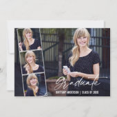 Modern Calligraphy Script 4 Foto Abschluss Ankündigung (Vorderseite)