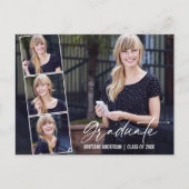 Modern Calligraphy Script 4 Foto Abschluss Postkarte (Vorderseite)