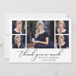 Modern Calligraphy Script 5 Fotos Abschluss Dankeskarte