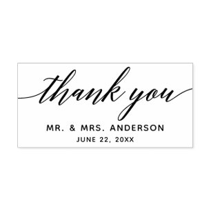 Modern Calligraphy Script Vielen Dank Hochzeit Gummistempel