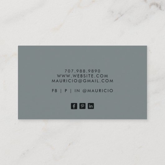 Modern Calling Card Visitenkarte (Rückseite)