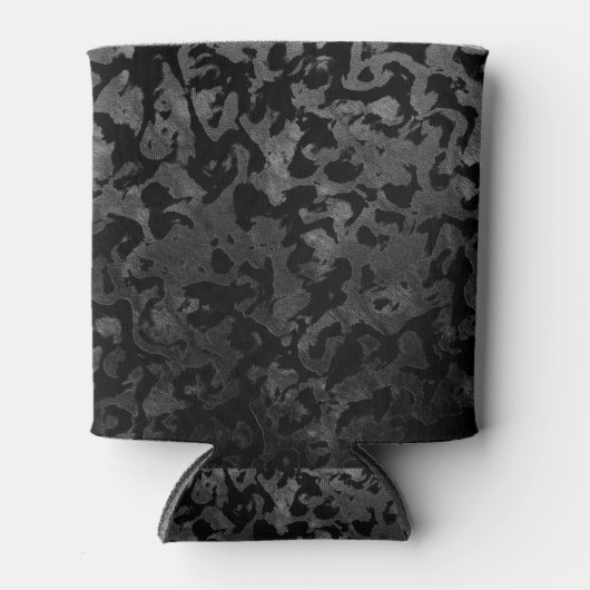 Modern Camo - Black and Dark Grey - Tarnung Dosenkühler (Vorderseite)