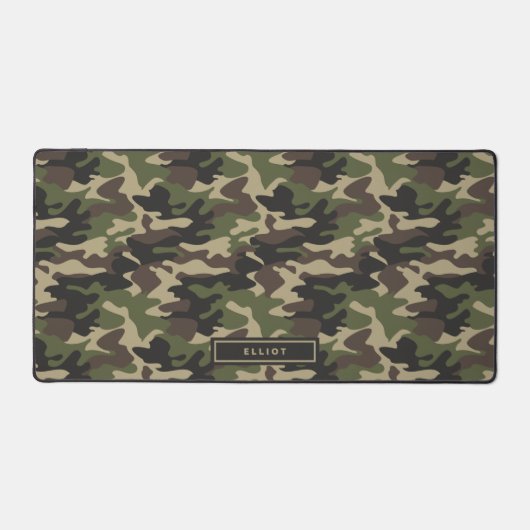 Modern Camouflage Pattern Kids Name Schreibtischunterlage (Vorderseite)