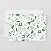 Modern Camp Bachelorette Green  Dankeskarte (Rückseite)