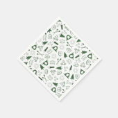 Modern Camp Bachelorette Green Serviette (Ecke)