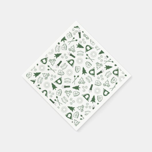 Modern Camp Bachelorette Green Serviette (Ecke)