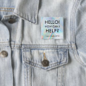 Modern Can I Help Charity Event Volunteer Custom Button (Beispiel)