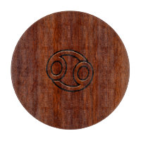 Modern Cancer Zodiac Sign on Mahogany Dekoration