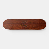 Modern Cancer Zodiac Sign on Mahogany Dekoration Skateboard (Horizontal)