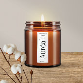 Modern Candle Jar Thin Vertikal Label Etiketten
