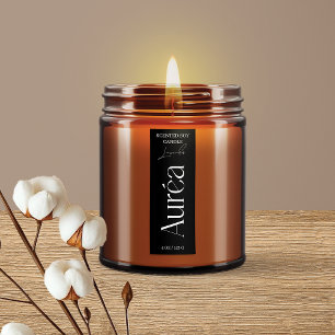 Modern Candle Jar Thin Vertikal Label Etiketten