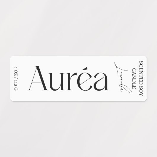 Modern Candle Jar Thin Vertikal Label Etiketten (Design 1)