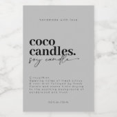 Modern Candle Label Lebensmitteletikett (Einzelnes Label)