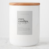 Modern Candle Label Lebensmitteletikett (Vorderseite)