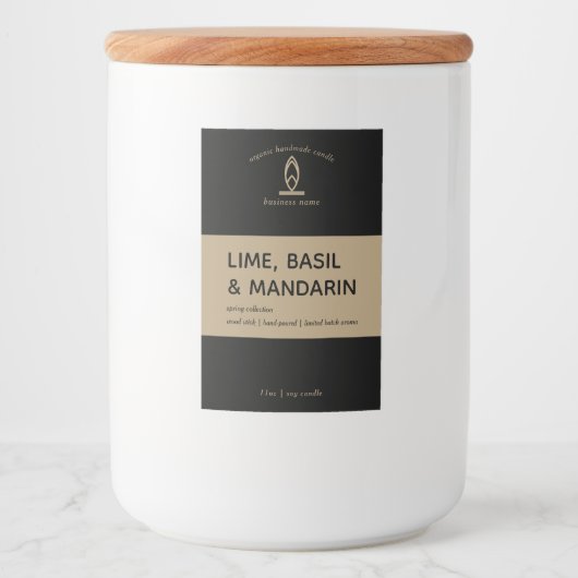Modern Candle Label Lebensmitteletikett (Vorderseite)