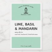 Modern Candle Label Lebensmitteletikett (Einzelnes Label)