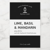 Modern Candle Label Lebensmitteletikett (Einzelnes Label)
