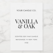 Modern Candle Label Lebensmitteletikett (Einzelnes Label)
