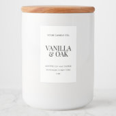 Modern Candle Label Lebensmitteletikett (Vorderseite)