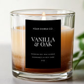 Modern Candle Label Lebensmitteletikett