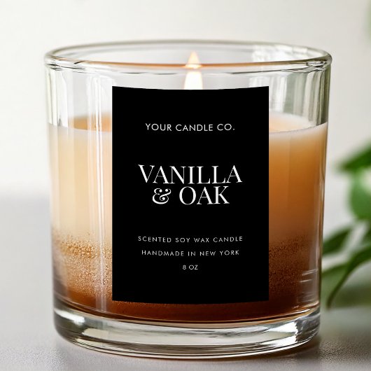 Modern Candle Label Lebensmitteletikett