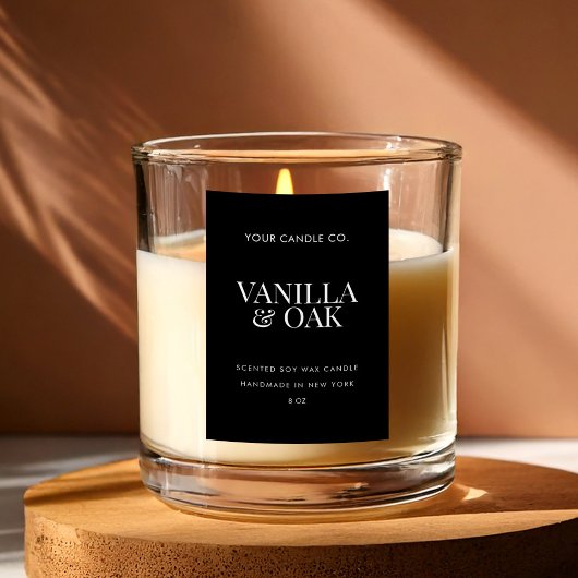 Modern Candle Label Lebensmitteletikett