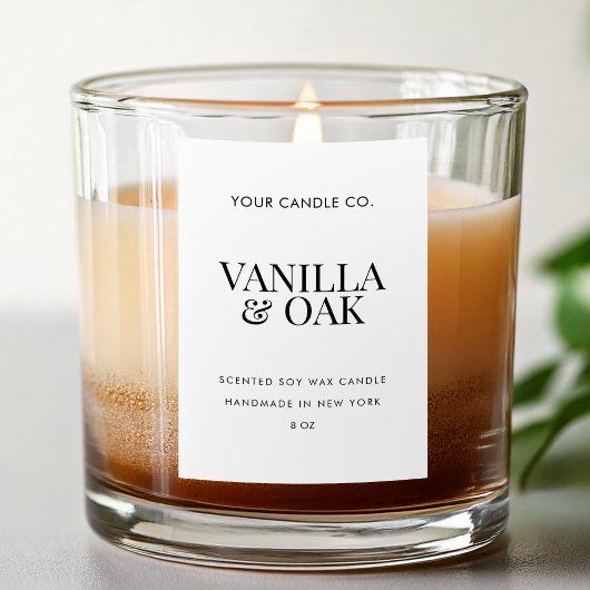 Modern Candle Label Lebensmitteletikett
