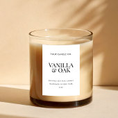 Modern Candle Label Lebensmitteletikett