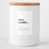 Modern Candle Label Lebensmitteletikett (Vorderseite)