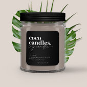 Modern Candle Label Quadratischer Aufkleber