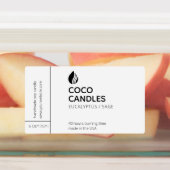 Modern Candle Logo Label Etiketten (Befestigt)