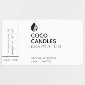 Modern Candle Logo Label Etiketten (Design 2)
