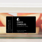 Modern Candle Logo Label Etiketten (Befestigt)