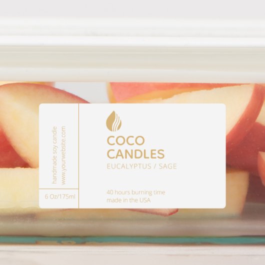 Modern Candle Logo Label Etiketten (Befestigt)