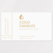 Modern Candle Logo Label Etiketten (Design 2)