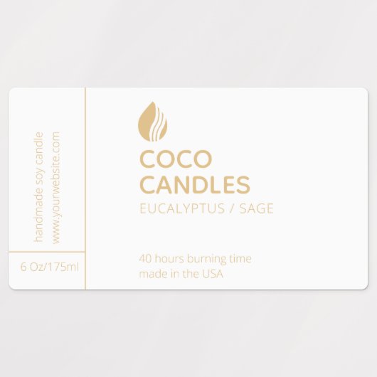 Modern Candle Logo Label Etiketten (Design 2)