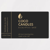 Modern Candle Logo Label Etiketten (Design 1)