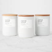 Modern Candle Or  Food Label Lebensmitteletikett (Flaschen)