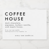 Modern Candle Or  Food Label Lebensmitteletikett (Einzelnes Label)