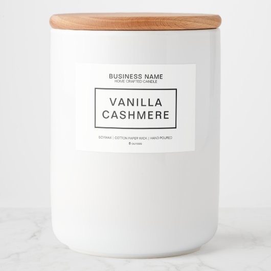 Modern-Candle-Produktkennzeichnung Lebensmitteletikett (Vorderseite)