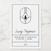 Modern-Candle-Produktkennzeichnung Lebensmitteletikett (Einzelnes Label)