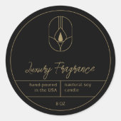 Modern-Candle-Produktkennzeichnung Runder Aufkleber (Vorderseite)